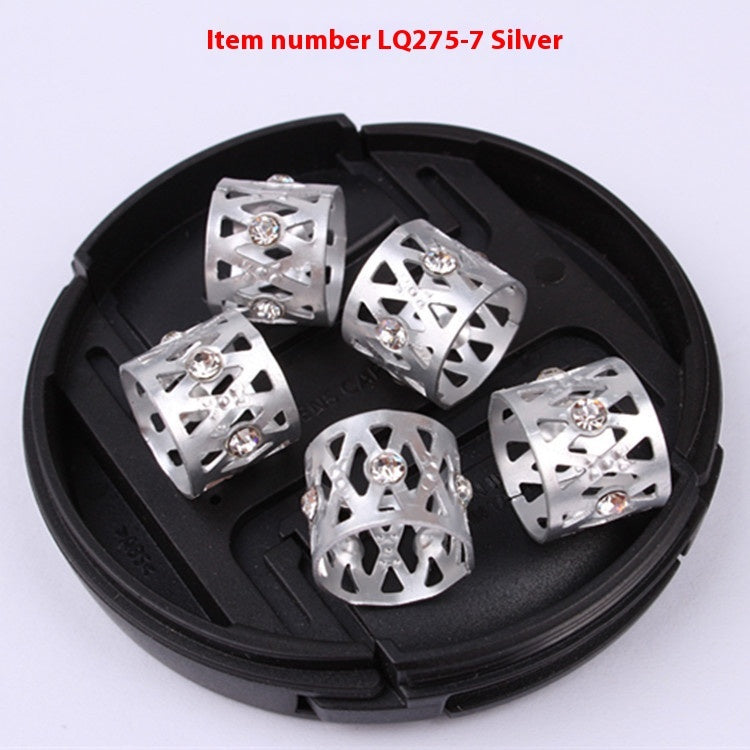 Wig Decoration Hollow Jeweled 7 Color Aluminum  Aluminum Headwear Hair Ring