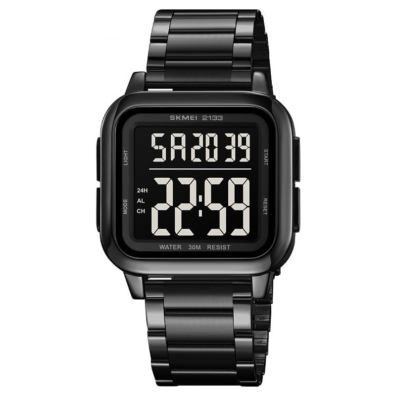 Fashion Trend Luminous Square Electronic Waterproof Watch