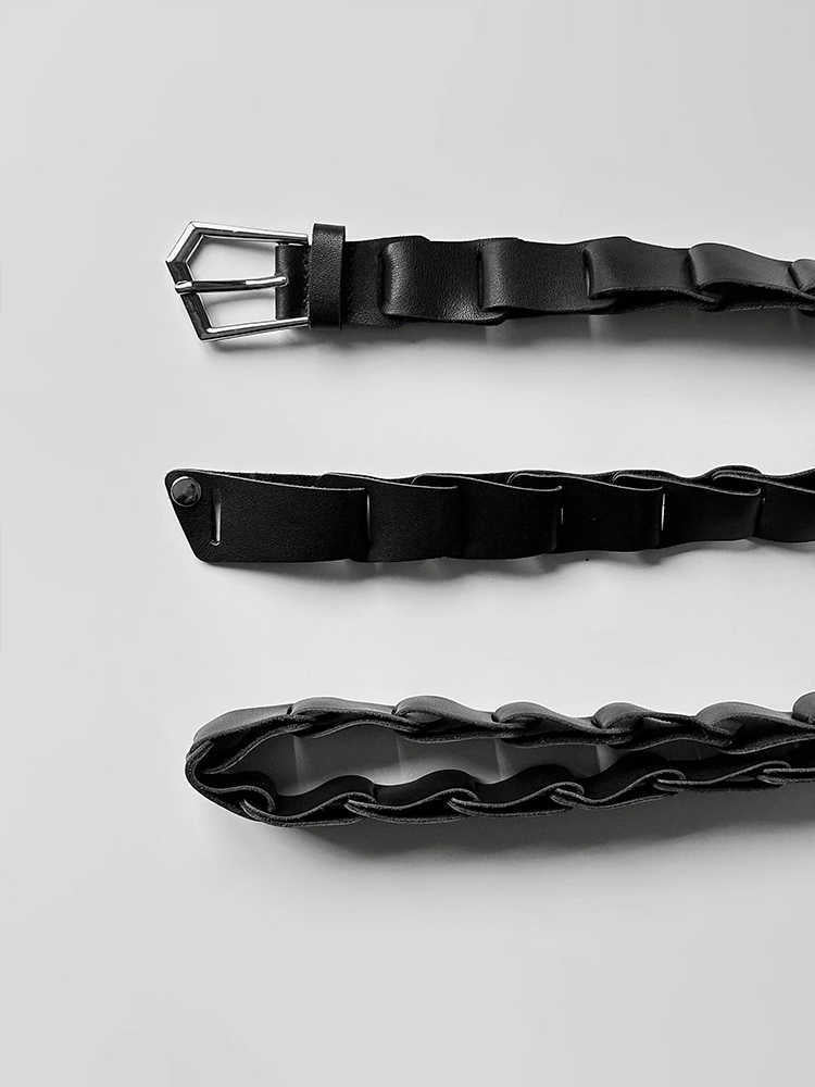 Men's Special-shaped Buckle Stitching Pant Belt