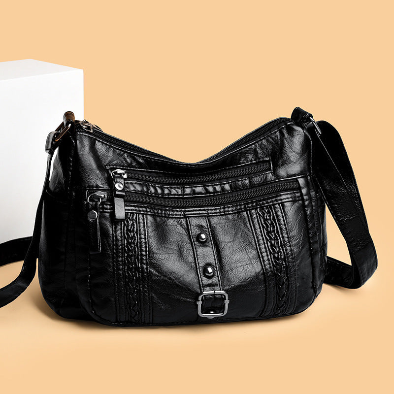 Fashionable Versatile New Soft Leather Shoulder Messenger Bag