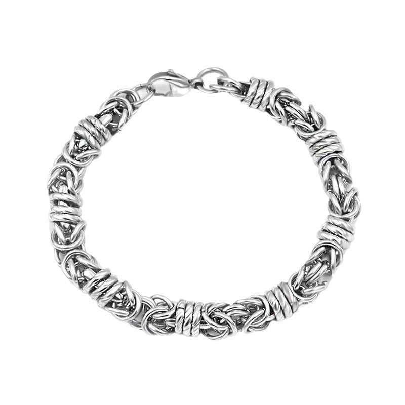 Men's Weaving Pattern Stainless Steel Bracelet