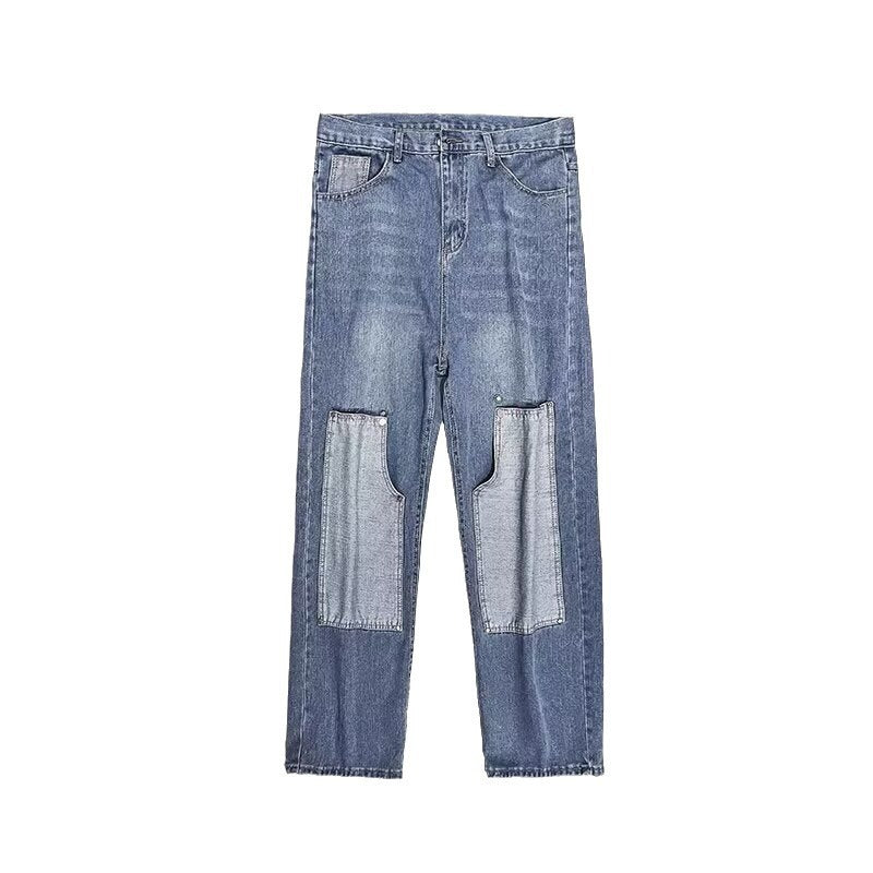 Men's Trendy American Vintage Patch Jeans