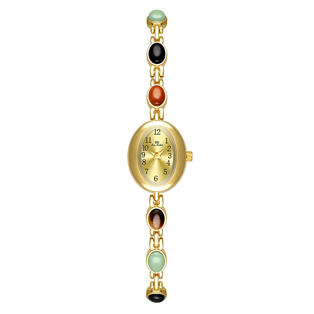 Natural Jade Multi-treasure Bracelet Fu Lu Shou