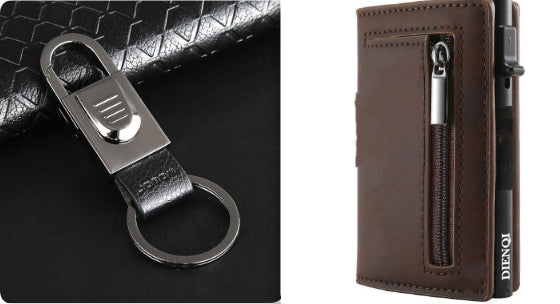 Ancient Carbon Fiber Pattern Men's Wallet Leather Multifunctional Card Holder