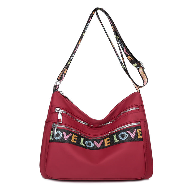 Oxford Cloth Crossbody Shoulder Bag Large Capacity Multi-pocket
