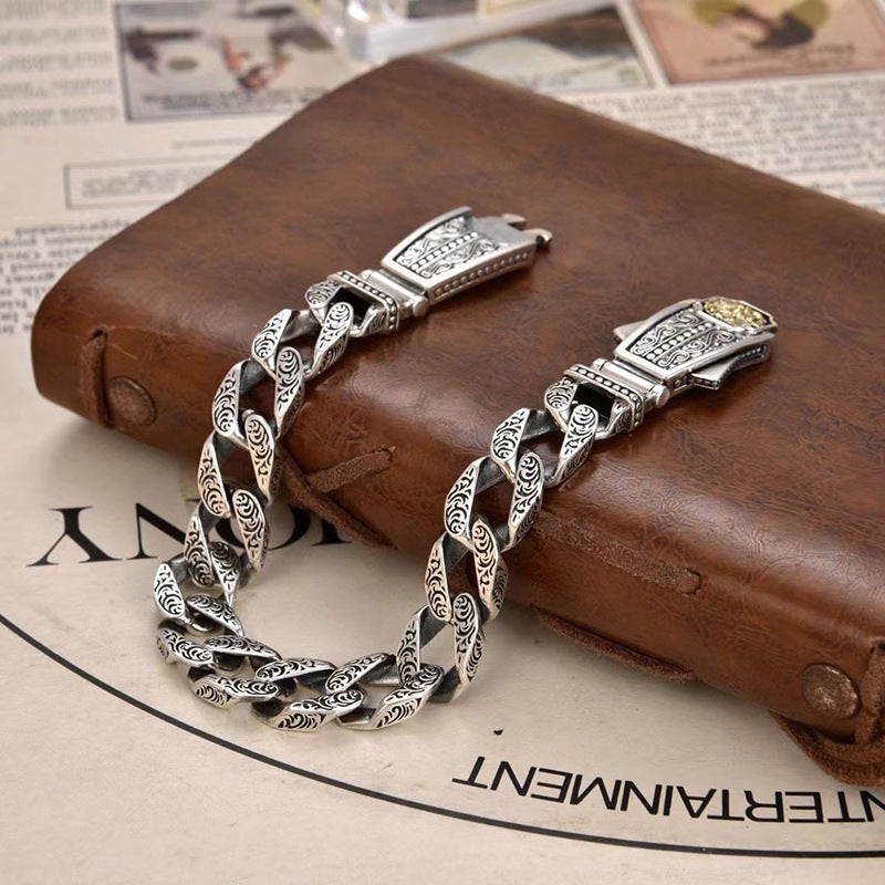 Retro Flying Car Style Domineering Lion Bracelet For Men