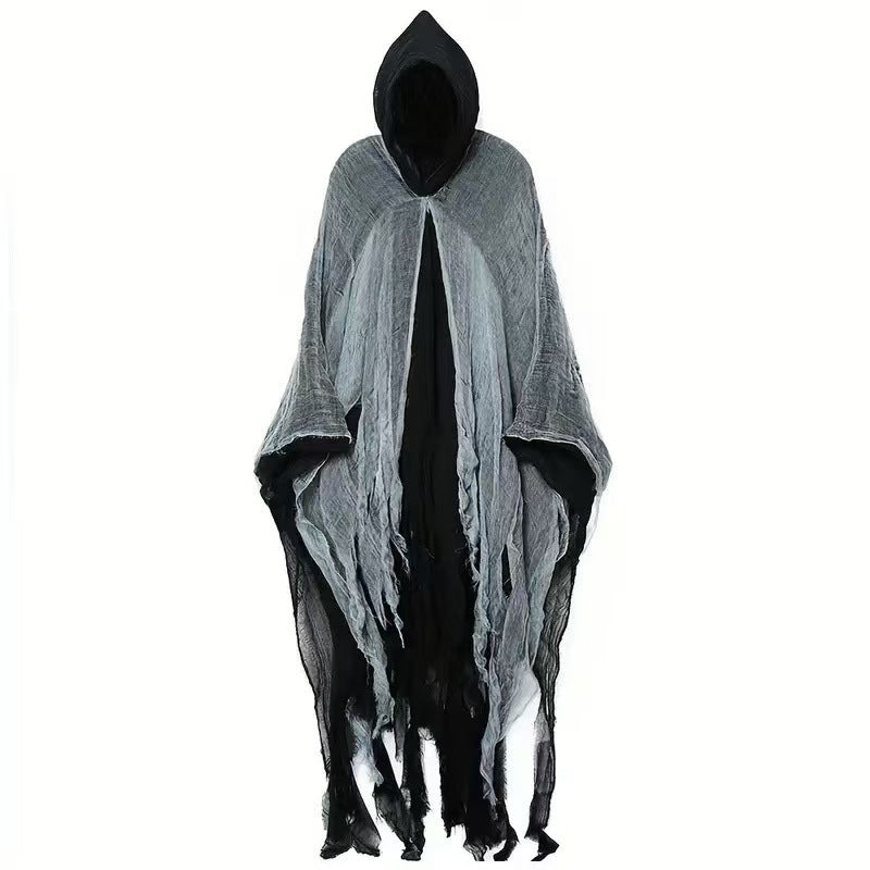 Halloween Witch Cloak Skull-patterned Clothes Death Costume Props