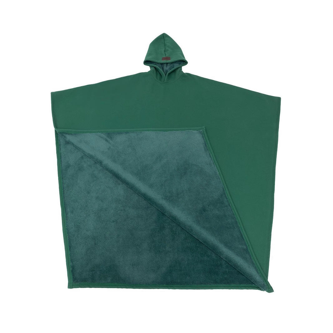 Hooded Button Woolen Cloak Tops Same Style