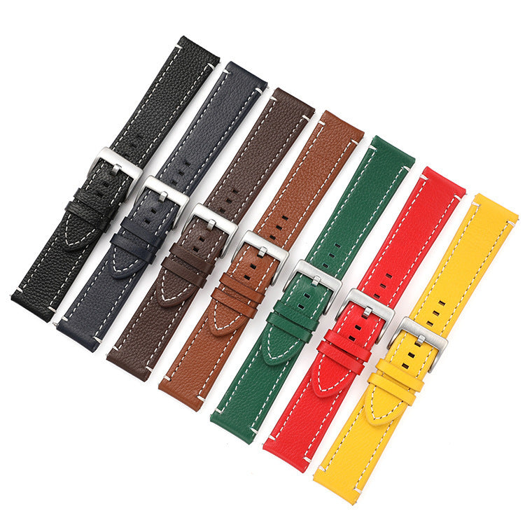 Leather Strap Business Men's Watch Band Double-sided Head Layer Cowhide Watch Accessories