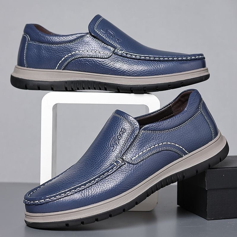 Men's Casual Waterproof Lightweight Leather Shoes
