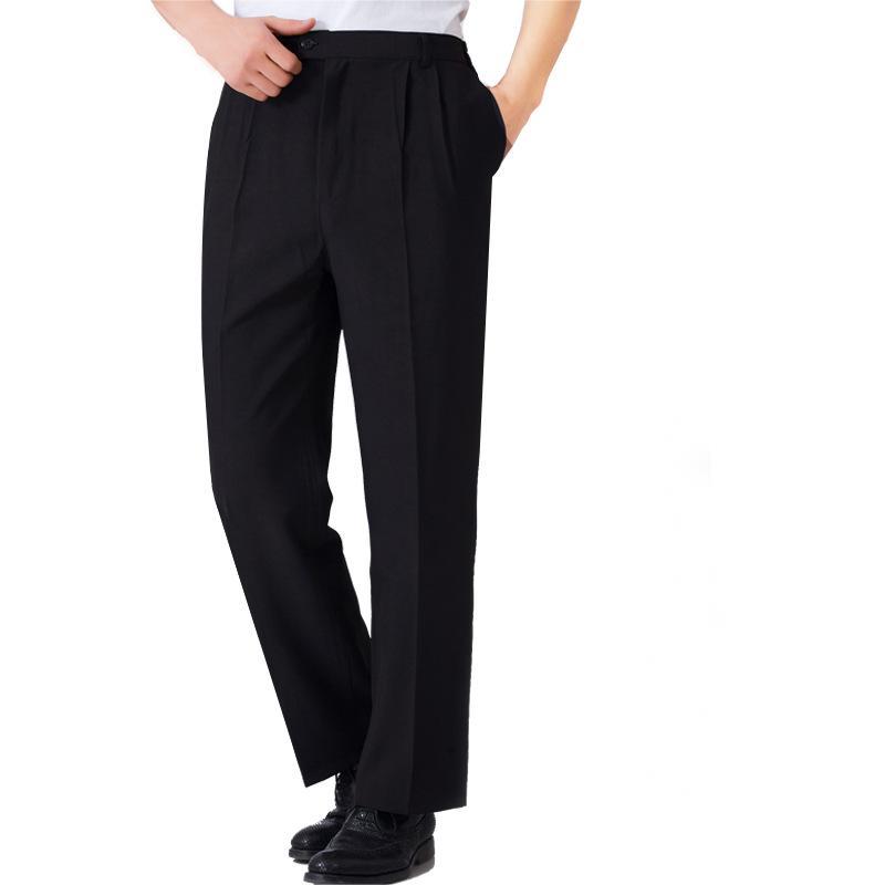 Kitchen Striped Chef's Pants And Dining Room Elastic Pants