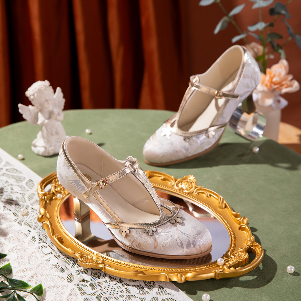 Retro Velvet V Neck Platform Heels With Double Color Petal Decoration Delicate Stiletto Flats With Two-color Option Elegant Party And Daily Wear Women S Shoes Comfortable And Versatile Everyday Fla