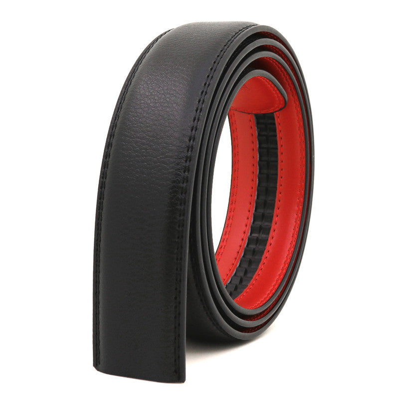 Men's Automatic Belt Body 3 5cm Genuine Leather Belt Without Buckle
