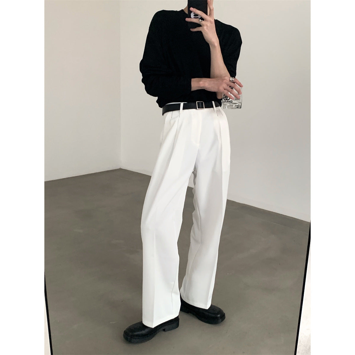 Loose Trousers High Street Wide Leg Draping Effect Leisure