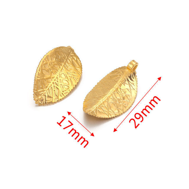 Stainless Steel Leaves Earring Ornament Accessories