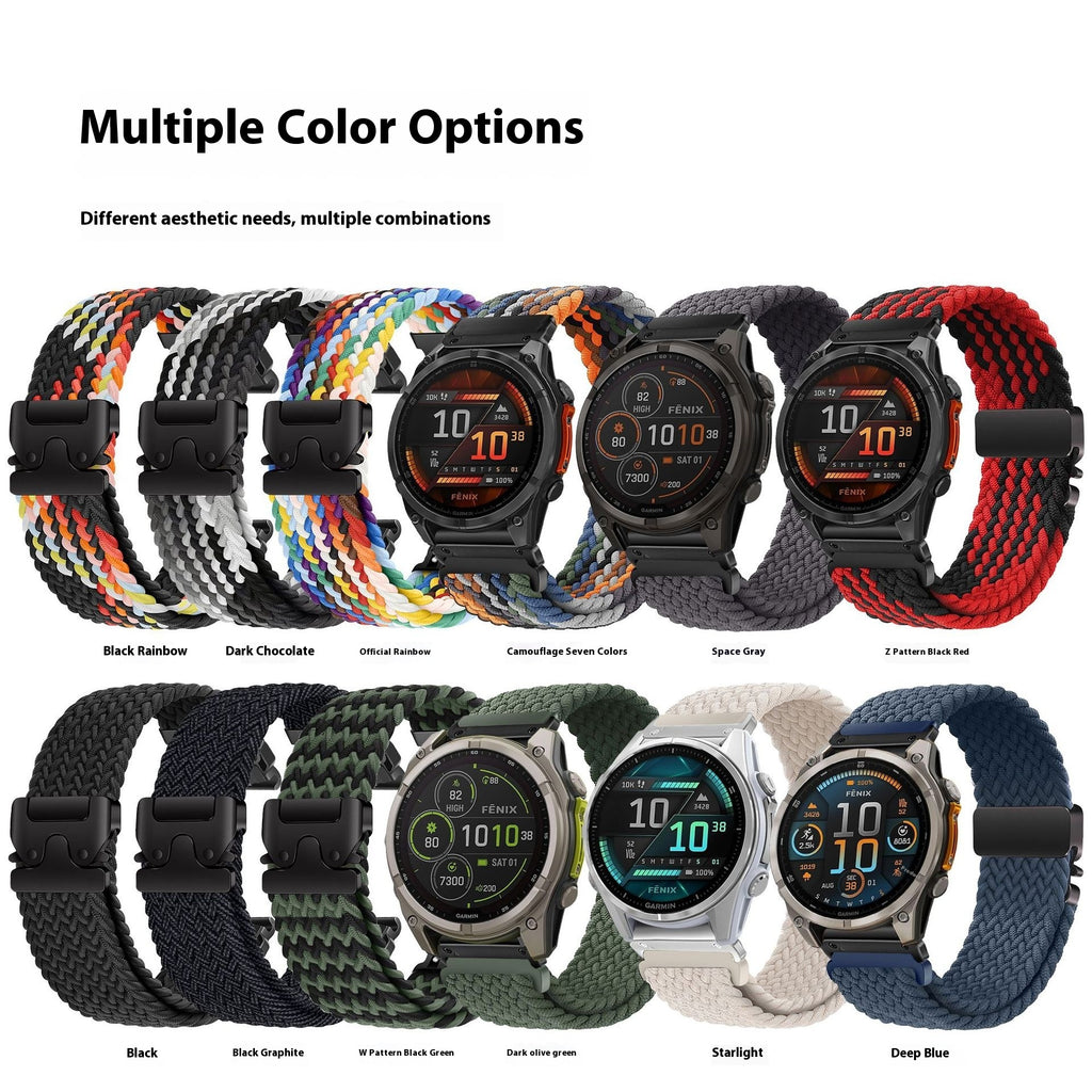 Elastic Umbrella Buckle Woven Watch Band
