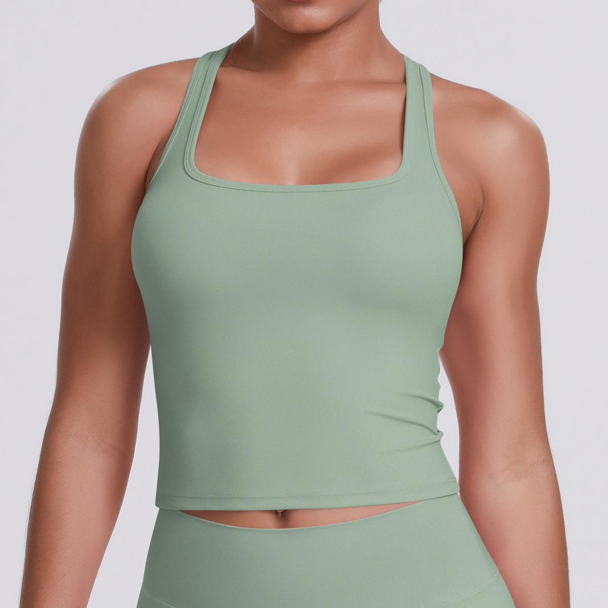 Solid-color Brushed-back Camisole For Women