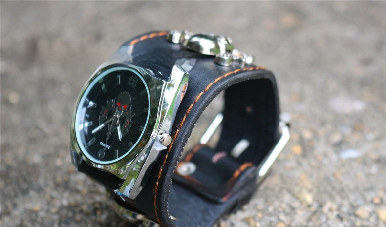 Personalized Men's Skull Square Watch