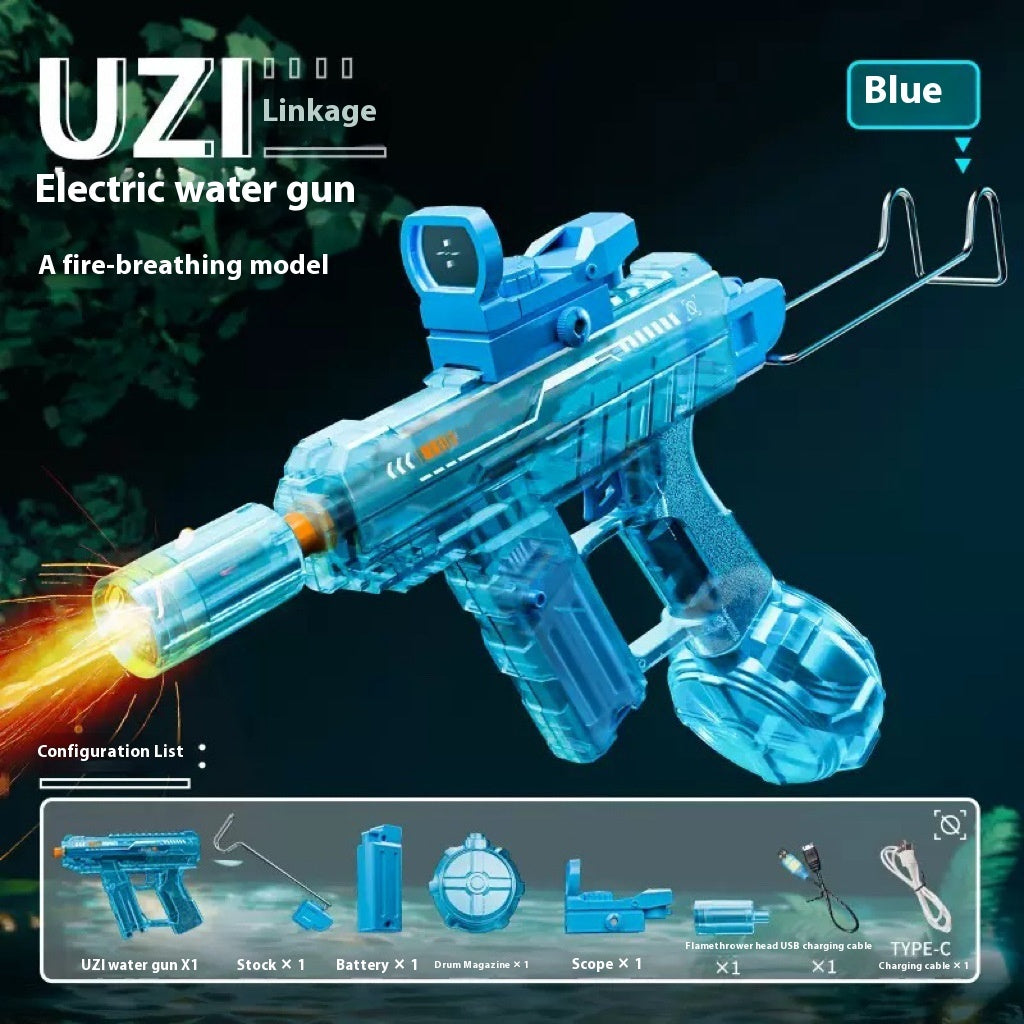 New Ice Mouse Ice Explosion Electric Water Gun Children's High-speed Continuous Hair Linkage Reloading Large Capacity Water Pistols Toy