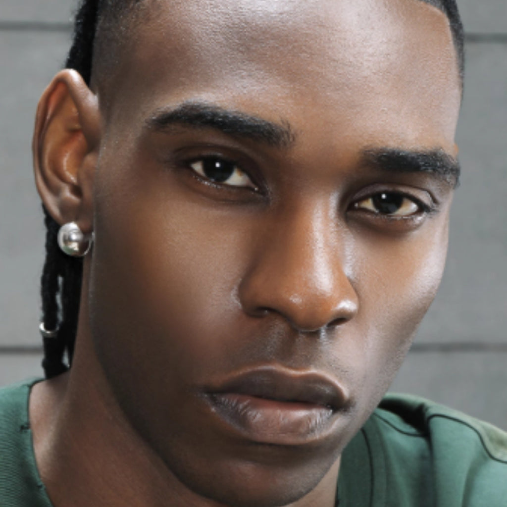 S925 Sterling Silver Earrings Men's Hip-hop Trend Personality