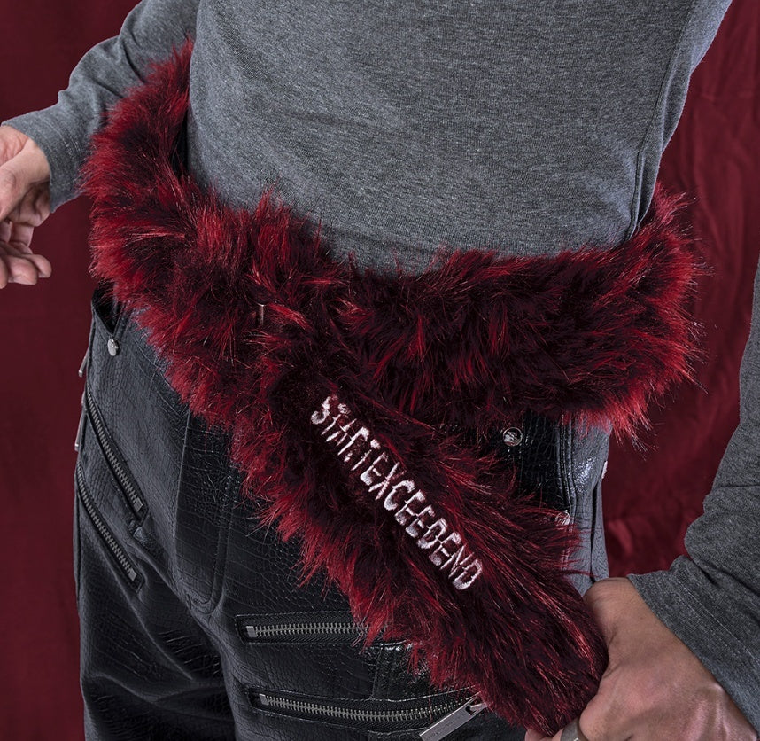 Creative And Versatile Letter Embroidered Fur Belt