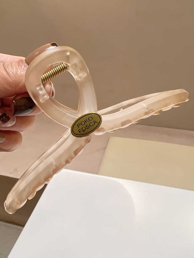 Distressed Ancient Gold Oval Autumn Tea Brown Big Hair Claws