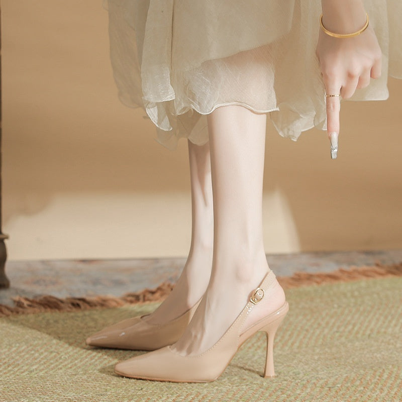 Women's Pointed Toe Korean Style Patent Leather High Heels