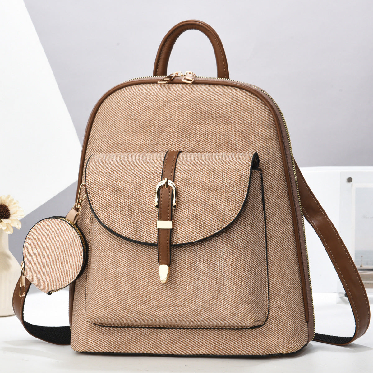 Multi-functional One-shoulder Ladies Travel Backpack Crossbody